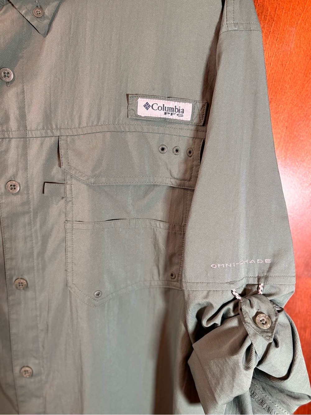 Columbia Green Button-Front Outdoor Shirt - Picture 3 of 8